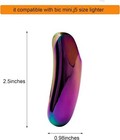 Heavy Curved Lighter Case Cover Holder Sleeve Pouches Metal Ergonomic Rainbow 
