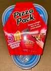Rare Blue Pizza Pack Storage Container Reusable Foldable Portable Microwavable 