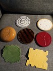 Vintage Ceramic Cheeseburger Coaster Set Jo Anne Marquardt Jam 1979 Pop Art