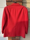 Vtg Izod Lacoste Men s Red Sport Coat Blazer  thread Spool  Buttons Dry Clean