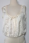 Vintage Olga Christina Teddy Blouson Embroidery Babydoll Sz L  16150 Romper