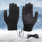 Rechargeable Heated Gloves Electric Hand Warmers Windproof Thermal Winter