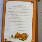 Large Vintage Thanksgiving Greeting Card From Grandma To Granddaughter 
