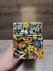Vintage Mcm Gold Multi Floral Metal Tin Box J Chein   Co Usa Recipe Box 