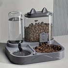 2-in-1 Automatic Cat Feeder Water Dispenser Gravity Pet Food Bowl No Spill Us