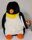 Ty Large Plush Beanie Buddy - Waddle The Penguin 9  New Mwmts Stuffed Animal Toy