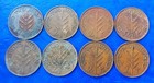 Lot Of 8 Israel Palestine British Mandate 2 Mils Coins 1927  1941   1942 Vf