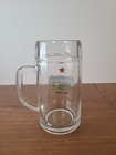 Vintage Heineken Holland Large Glass Beer Stein Mug 1l Capacity