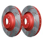 For Acura Integra 24-26 Drilled   Slotted 1-piece Front Brake Rotors