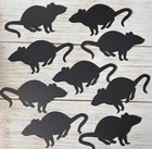 30 Black Paper Rat Rats Cutouts Halloween Scary Fall Decorations Table Scatter