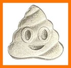 1 Gram Silver Emoji   poop  Design      999 Fine Pure Silver   Free Shipping