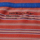 Nike Dri Fit Men   s Red Striped Golf Polo Short Sleeve Shirt Size Xl