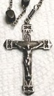 Antique Blessed Sterling Catholic Nuns Convent Rosary Jesus Carries Cross Center