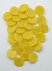 Lot Of 28 Vintage Yellow Czech Glass Buttons With Molded Shanks