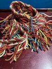 Antique French Large Multicolor  Long  3  Cotton Wrapped Fringe 85  L
