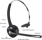 Trucker Bluetooth 5 1 Wireless Headset   Noise Canceling Wireless On Headphones