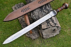 Custom Handmade Forged Damascus Steel Gladiator Gladius Sword With Sheath 2913