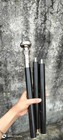 Vintage Silver Brass Knob Walking Cane  Elegant Gentleman s Gift
