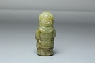 Chinese Antique Natural Old Hetian Jade Hand-carved Weituo Buddha Statue