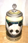 Vintage Giant Panda Anheuser-busch Endangered Species Series Lidded Stein In Box