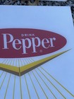 Vintage Dr  Pepper Acrylic Soda Advertising Sign Soda Pop 19   x22 5 Pepper-upper