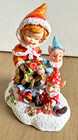 Vintage Pixie Elf Girl   Pixie Gnomes Christmas Figurine