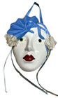 Mardi Gras Ceramic Face Masks Wall Decor Hand Painted Retro 1980s Set Of Four 4