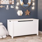 Kids Wooden Toy Box Storage With Safety Hinged Lid For Ages 2 