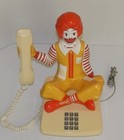 Ronald Mcdonald Novelty Character Push Button Phone - Sitting Vintage