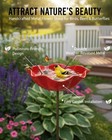Handmade Metal Flower Garden Stake Bird Bee Bath Butterfly Watering Station