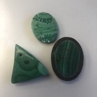 Lot Of 3 Natural Green Malachite From Madagascar