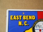 East Bend Nc City Booster License Plate Original Tag North Carolina Carroll Sign