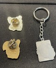 Two Bowling Lapel Pins And A Keychain 