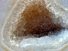 Natural Geode Half     4    X 3  Agate With Sparkling Quartz Crystals- Polished Face