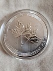2018 10 Oz Canadian  9999 Silver Magnificent Maple Leaf  50 Coin In Capsule