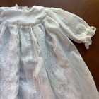 Vintage White Heirloom Baby Daygown - Swiss Lace Insertion Christening Dress Euc