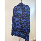 Red Threads Rayon Cat Print Purple blue Kimono Cover Cardigan One Size Artsy 