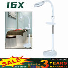 16x Diopter Led Magnifying Floor Stand Lamp Glass Facial Magnifier Gooseneck Us