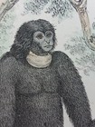 Antique Monkey Lithograph  the Ages Of Man  Italy 1868  6
