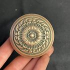 Antique Solid Brass Swirl Victorian Door Knob 1900   s Art Noveau