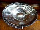 Antique Silver Over Copper Brides Basket Chased Design 