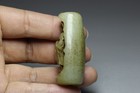 Chinese Antique Old Hetian Jade Hand-carved Guanyin Bodhisattva Dzi Bead Pendant