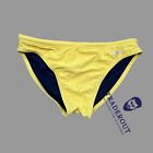 Speedo Men Yellow Beach Diving 2  Swim Brief Bikini Swimwear Size 34 36