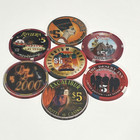 Las Vegas Hotel Casino  5 Chip Lot  7  Mgm  Excalibur  Luxor  Riviera  Lady Luck