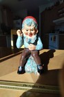 Heissner Card Player Garden Gnome Terra Cotta Vintage Germany