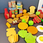 Huge Lot Of Toy Play Food For Toy Kitchen Fake Food For Kids Playset Vtg X