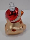 Dog In Santa Hat Christmas Glass Blown Ornament 3 