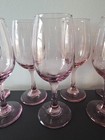 Libbey Premiere Plum Pink Wine Glass 8 Oz  Stemmed 7 25  Tall Set Of 9 Vintage 