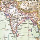 China Japan India Persia Political Map Of Asia 1901 D  Original Vintage Antique