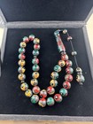 Black Coral Yusr 33 Prayer Beads Misbah Inlaid Silver 925 N Amber                           